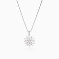 Silver Heavenly Flower Pendant With Box Chain
