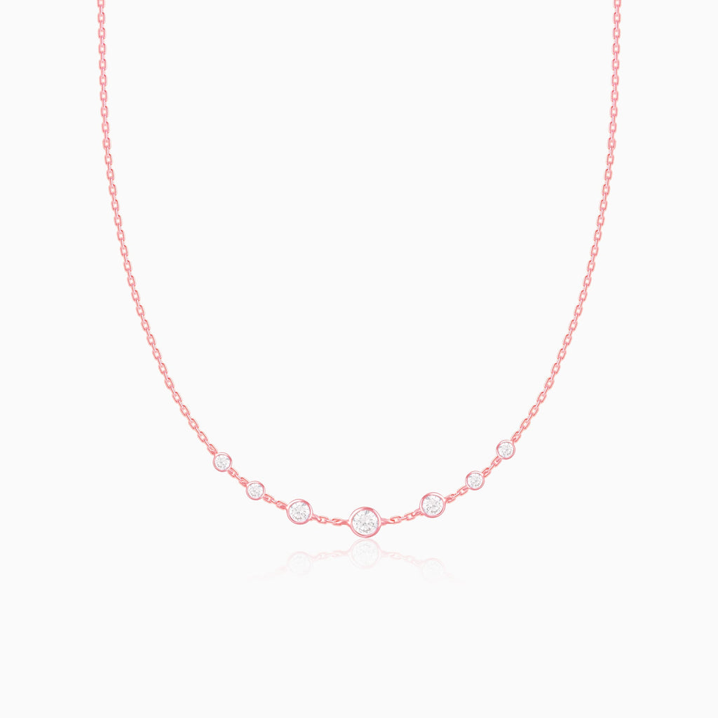 Rose Gold Stoned Necklace