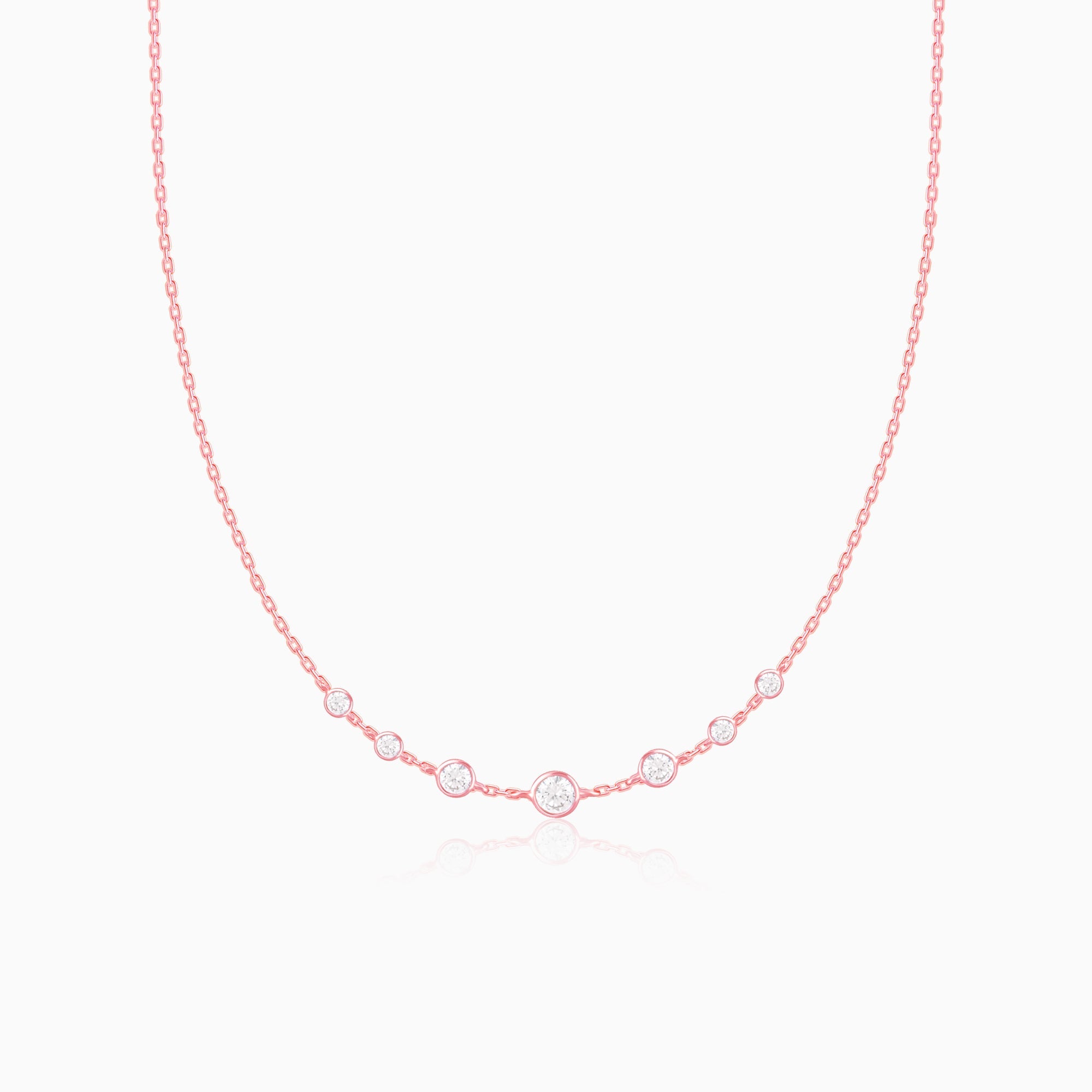Rose Gold Stoned Necklace
