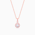 Rose Gold Drizzle Drop Pendant With Link Chain