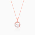 Rose Gold Eve Beauty Pendant With Link Chain