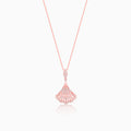 Rose Gold Seashell Pendant With Link Chain