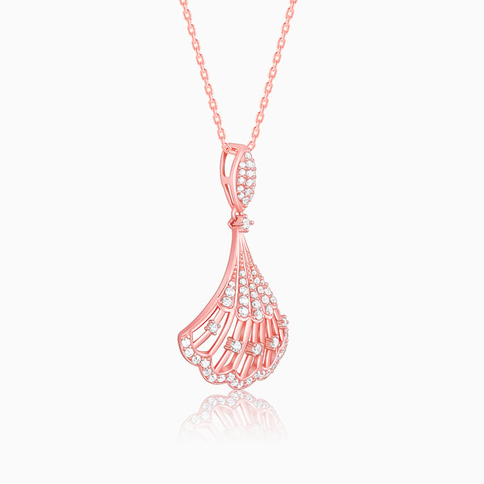 Rose Gold Seashell Pendant With Link Chain