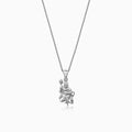 Silver Anjaneya Pendant With Box Chain For Him