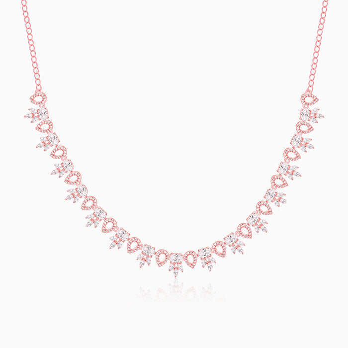 Rose Gold Petalo Necklace - rose gold plated necklace for women 