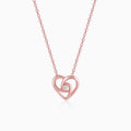 Rose Gold Meandering Heart Pendant