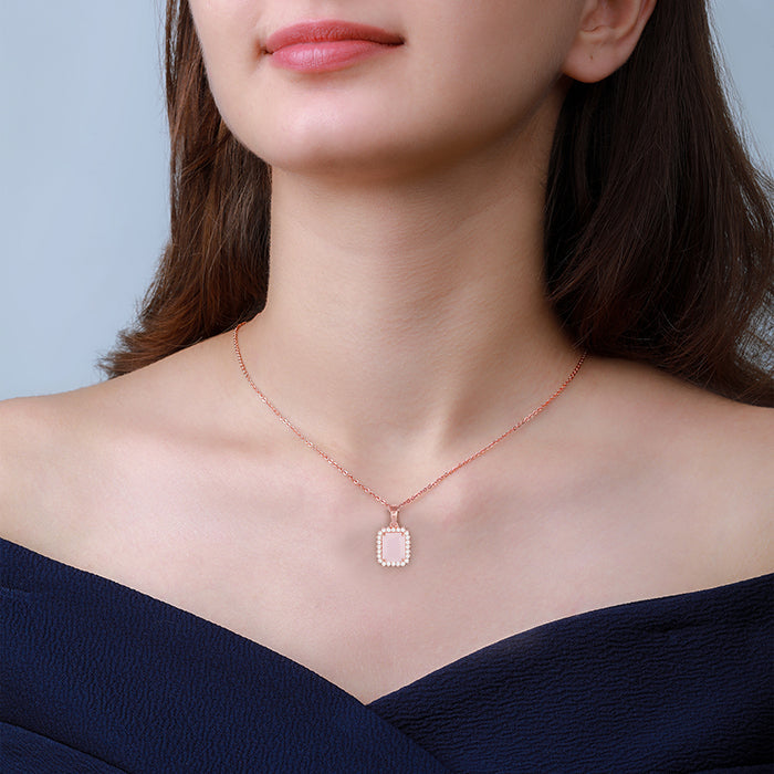 Rose Gold Fairytale Pendant With Link Chain