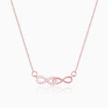 Rose Gold Double Infinity Love Necklace
