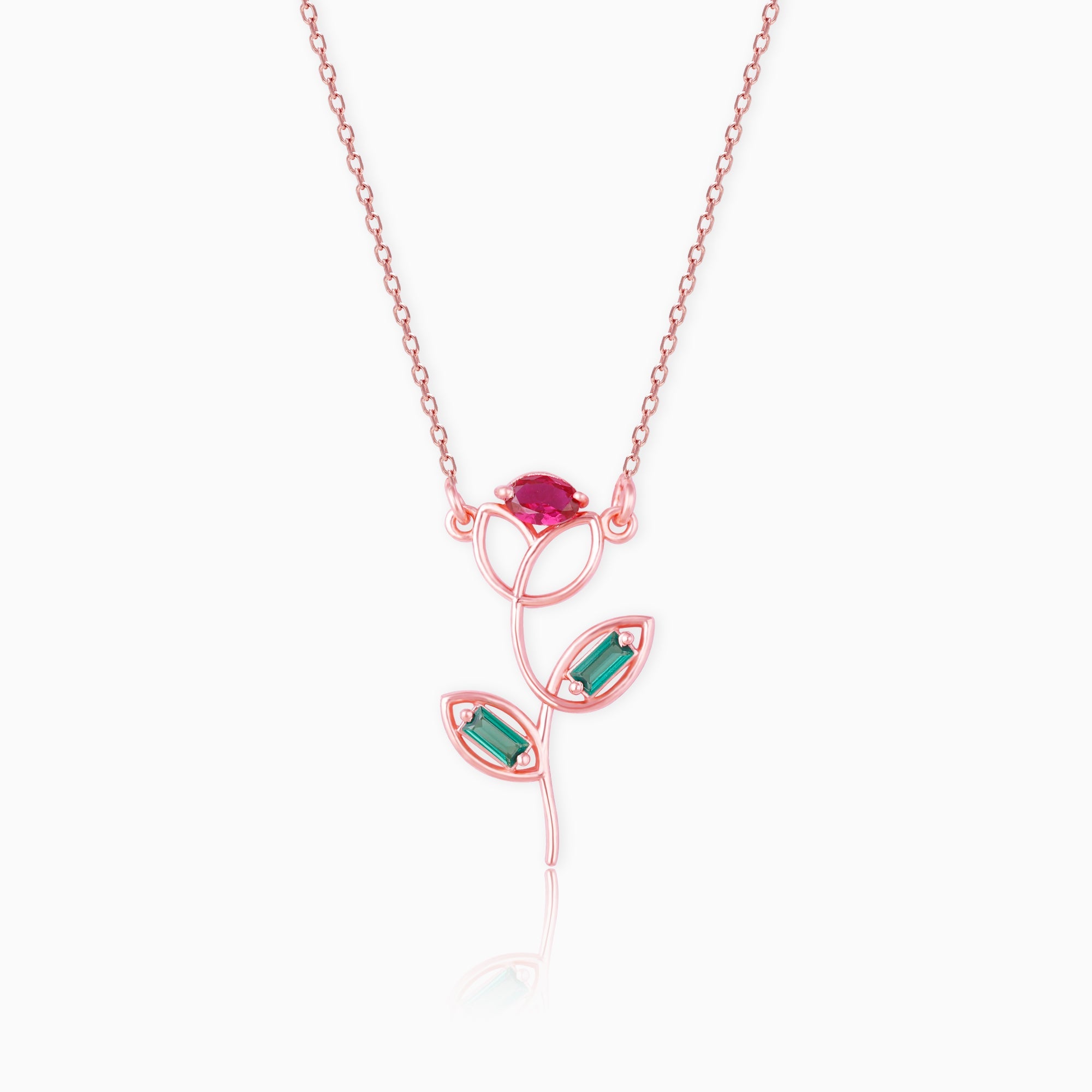 Rose Gold Classic Rose Necklace
