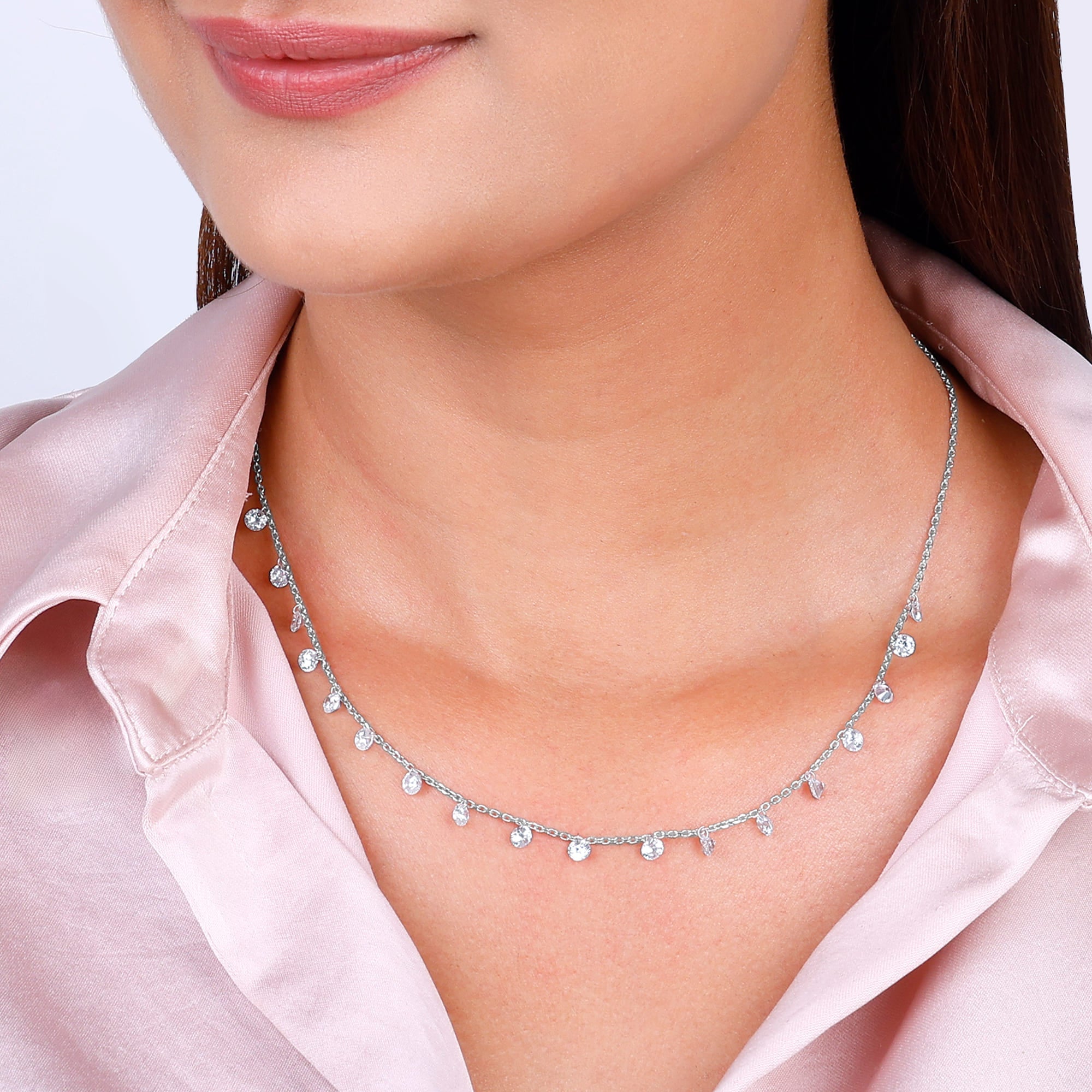 Anushka Sharma Silver Queens Necklace