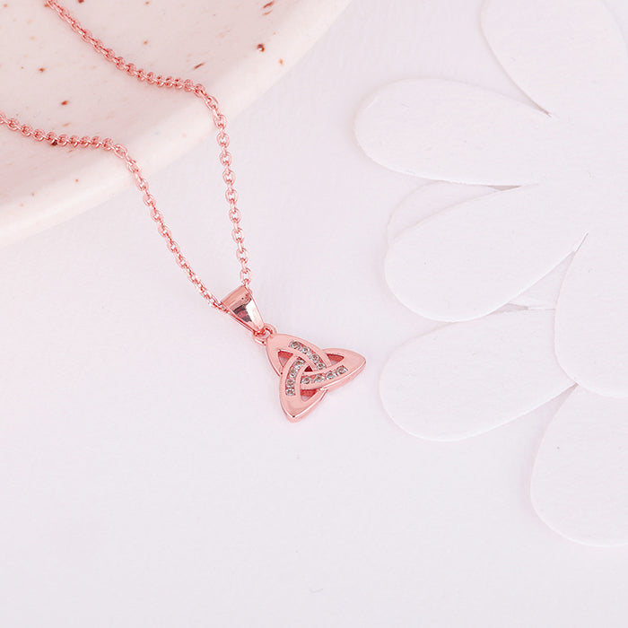 Rose Gold Enveloped in Love Pendant with Link Chain