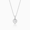 Silver Coeur Pendant with Link Chain