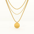 Round Belle Three Layer Necklace