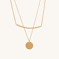 Shop Round Line Two Layer Necklace- 18k Gold Plated Palmonas-2

Gold plated necklace,Gold necklace for women,18k gold necklace,Gold layered necklace,18k necklace,Necklace for women,Designer necklace