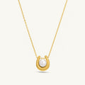 Pearl Embellished U Necklace