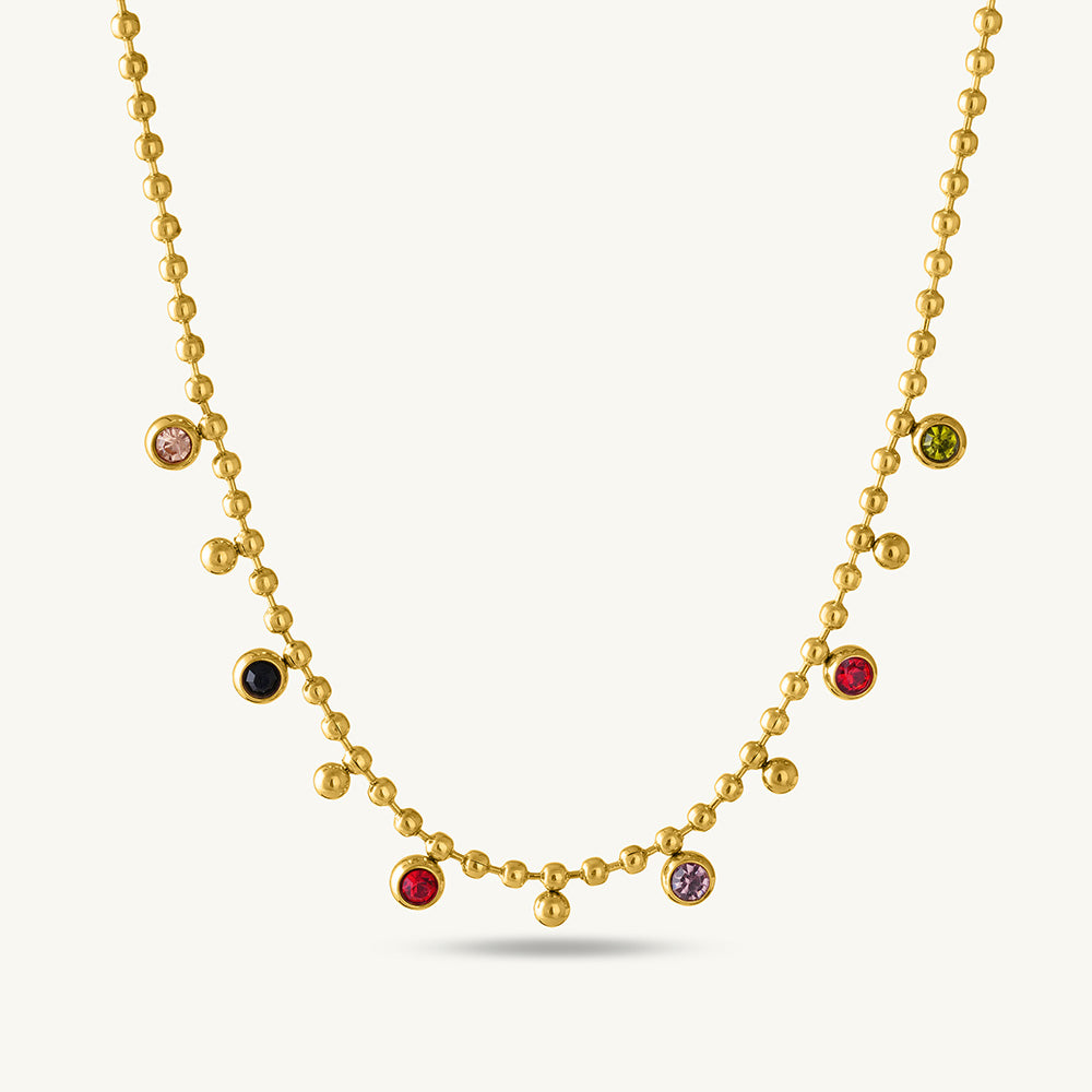 Jewel Cascade Beaded Necklace
