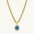 Evil-Eye Spiral Necklace