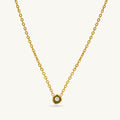 White Gemstone Gold Chain Necklace