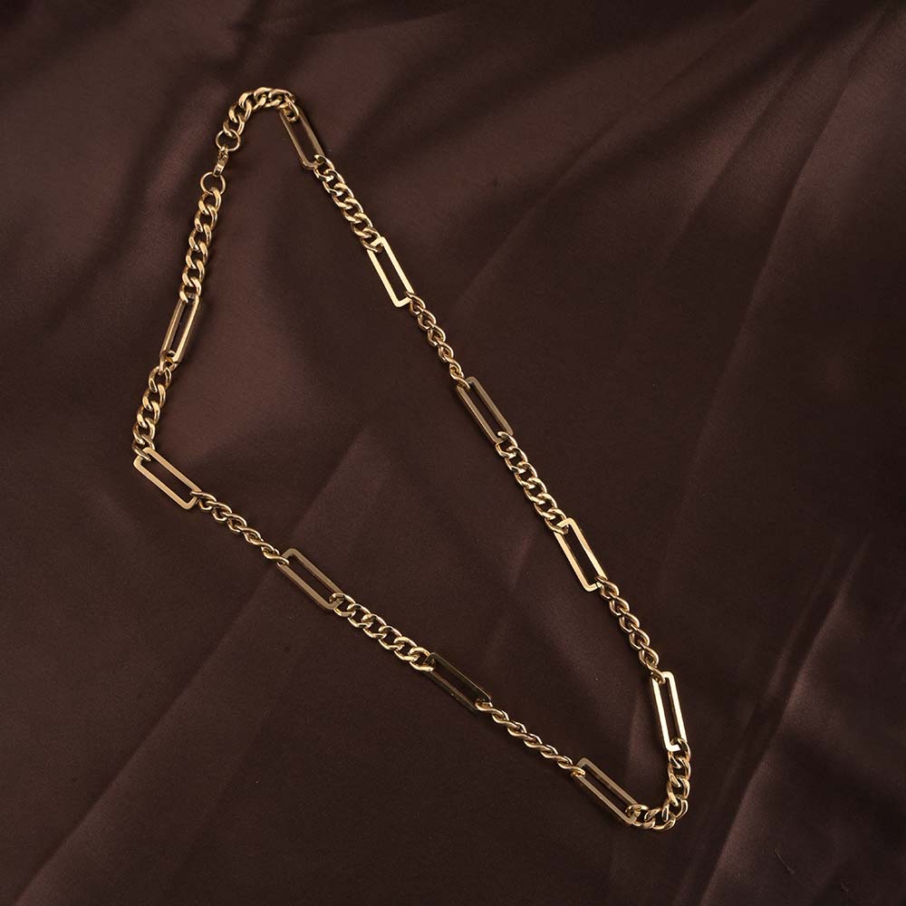 Solid Gold Chain with Box Link