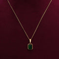 Everyday Exquisite Green Stone Gold Necklace