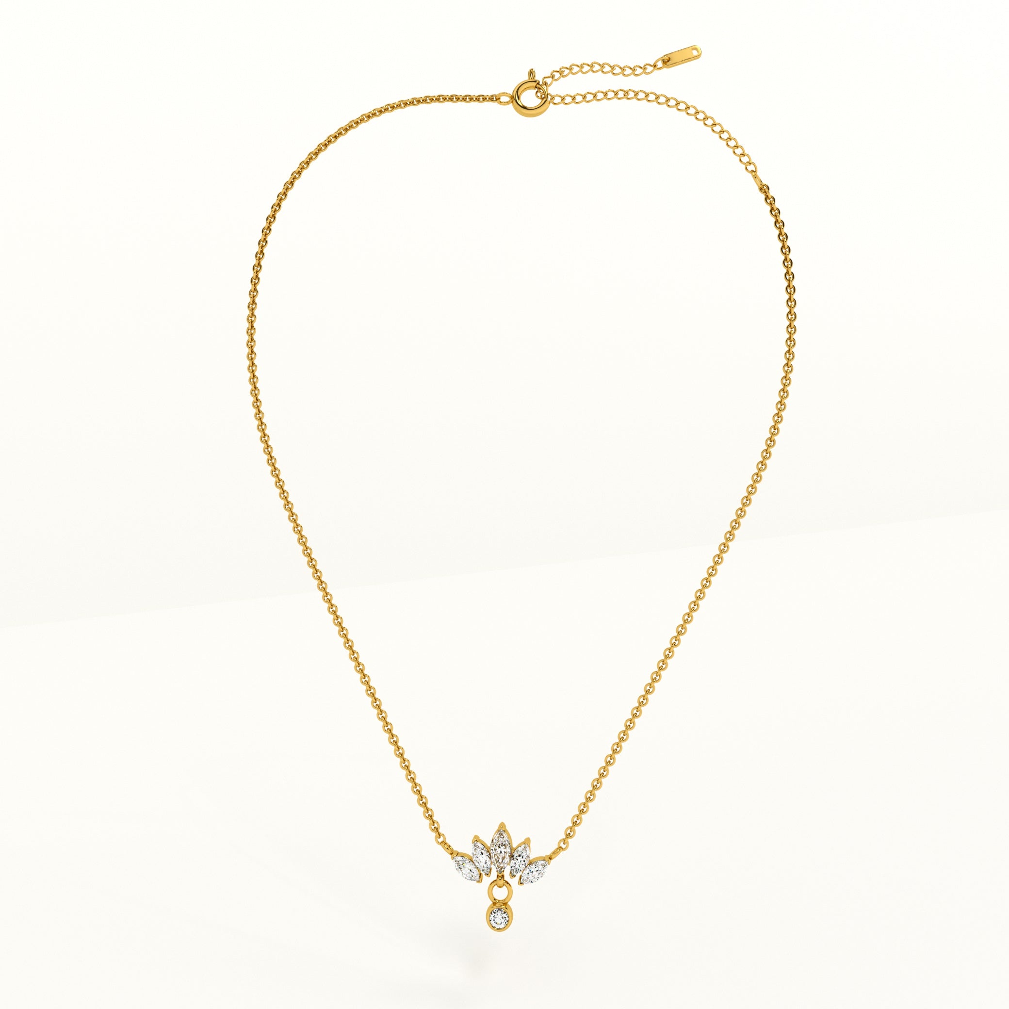 Floral Fantasy Gold Necklace