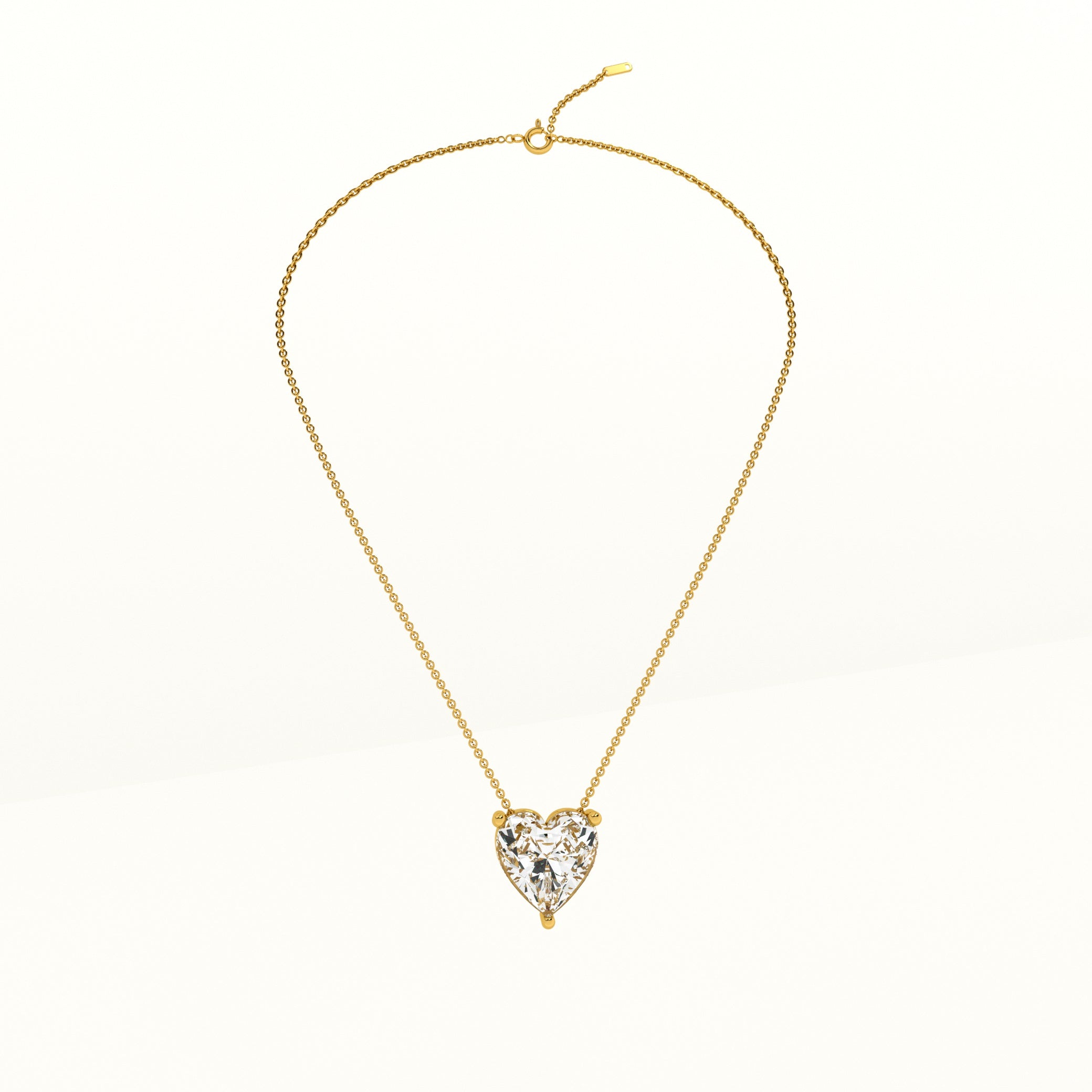 Sparkling Hearts Gold Necklace