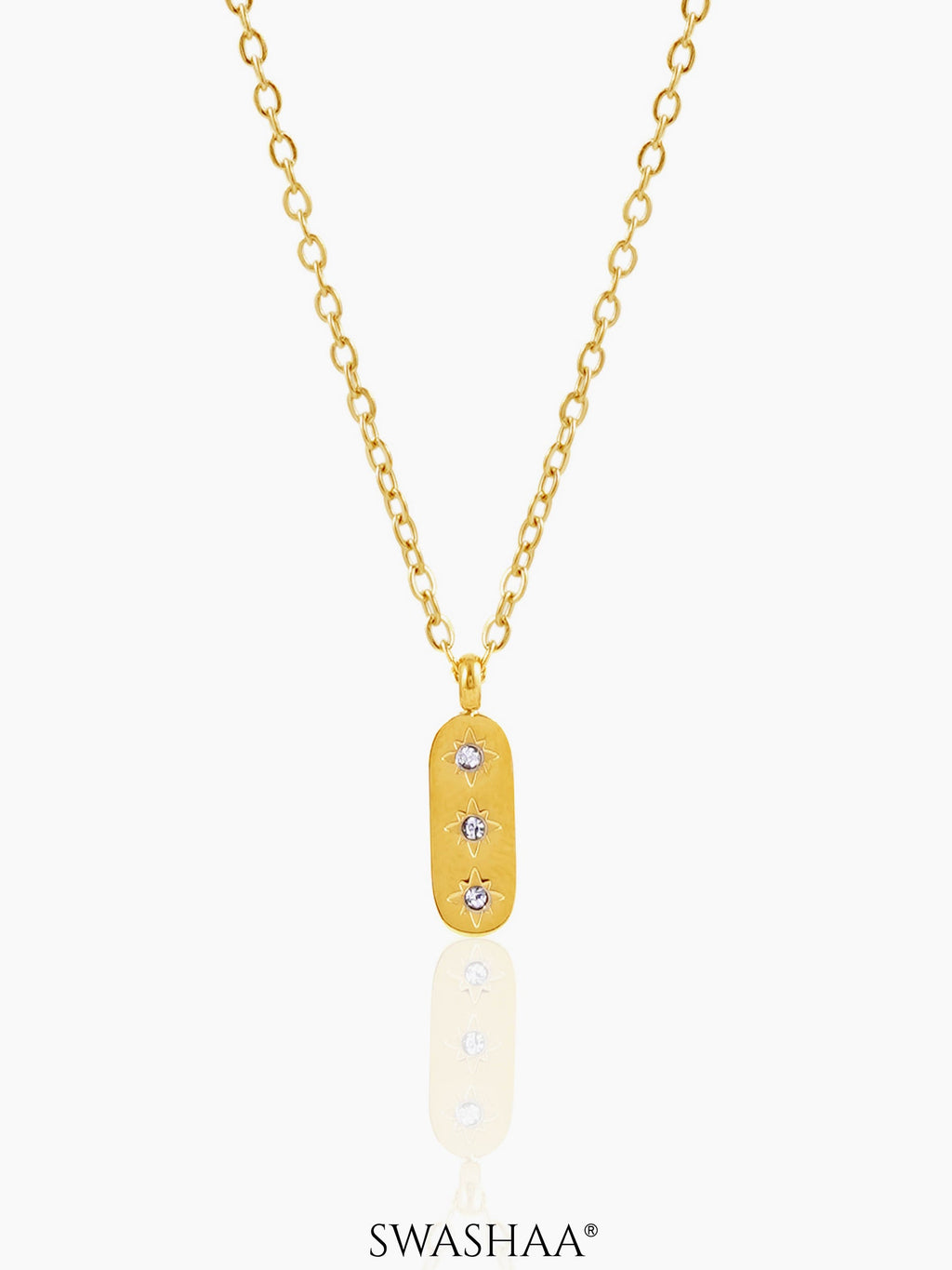 Parky Bar Star 18K Gold Plated Chain Pendant Necklace
