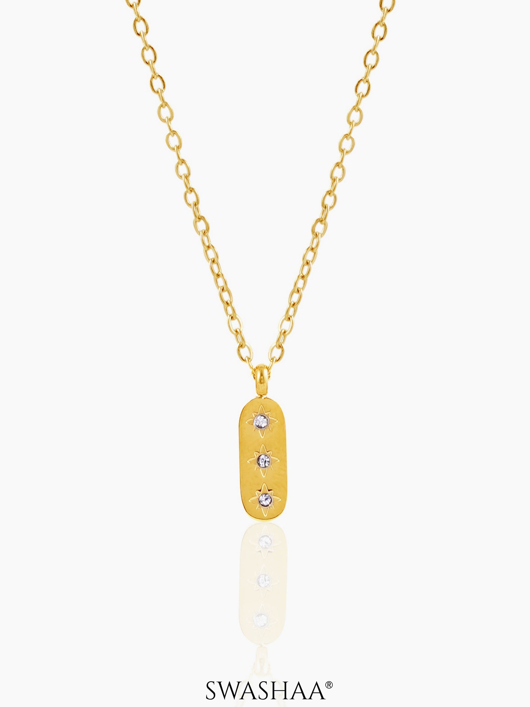 Parky Bar Star 18K Gold Plated Chain Pendant Necklace