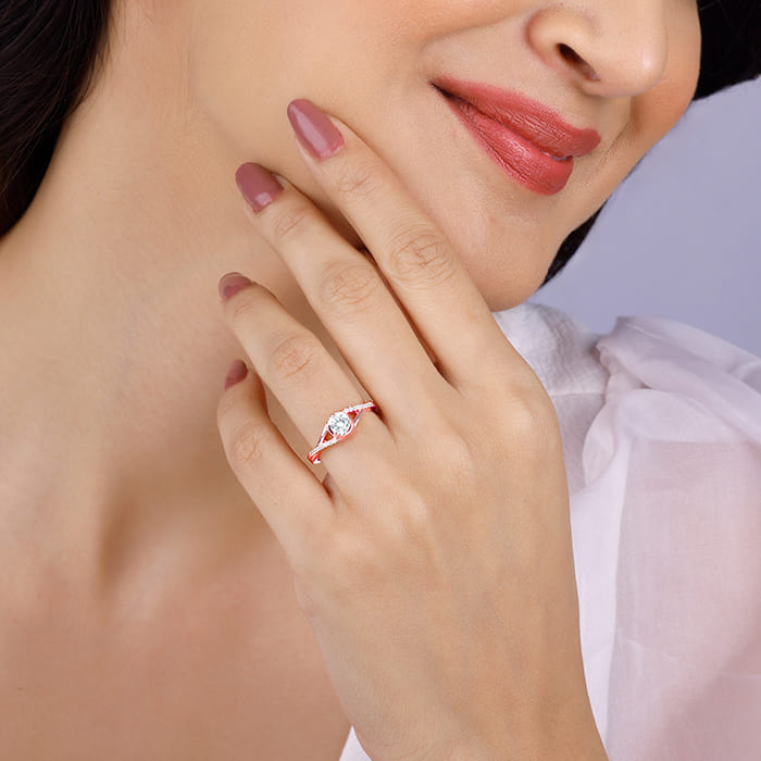 Rose Gold Eye of Shine Ring