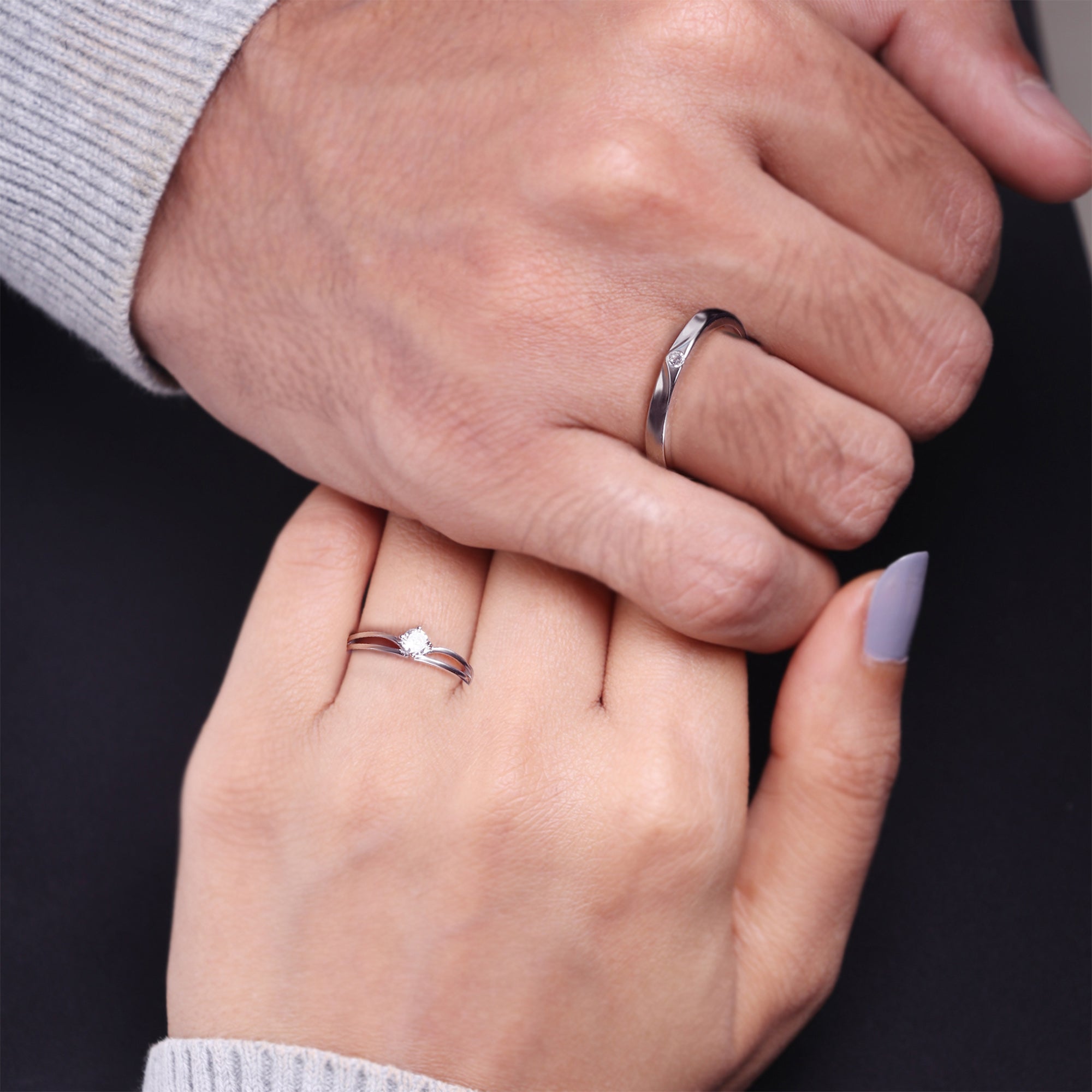 Silver Classic Couple Band
