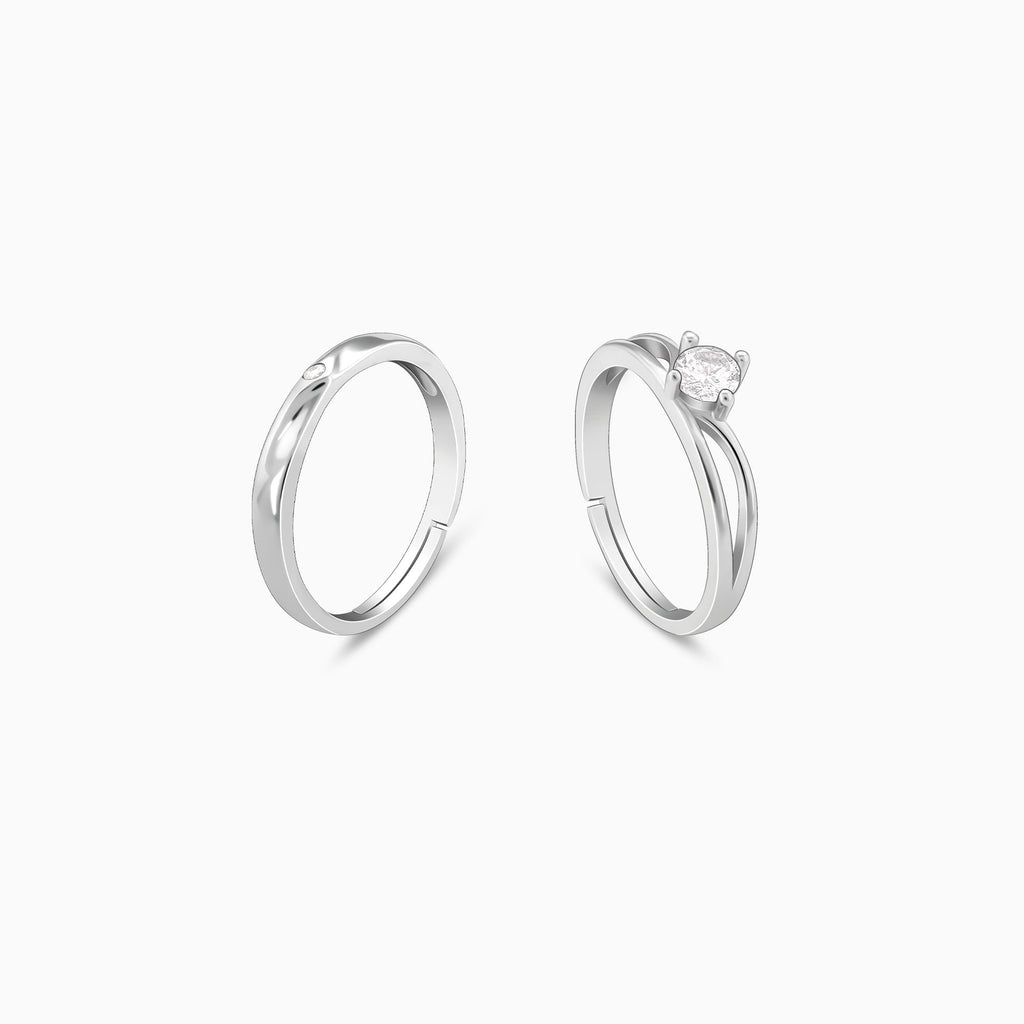 Silver Classic Couple Band