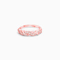 Rose Gold Zircon Winding Wave Ring