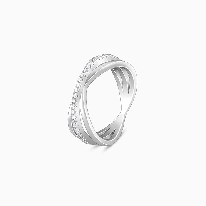 Silver Triple Interlocked Ring