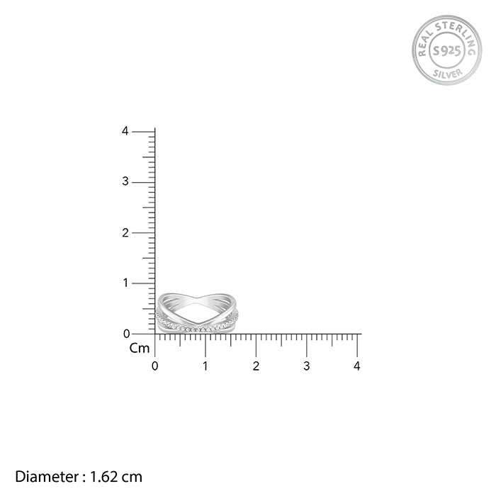 Silver Triple Interlocked Ring
