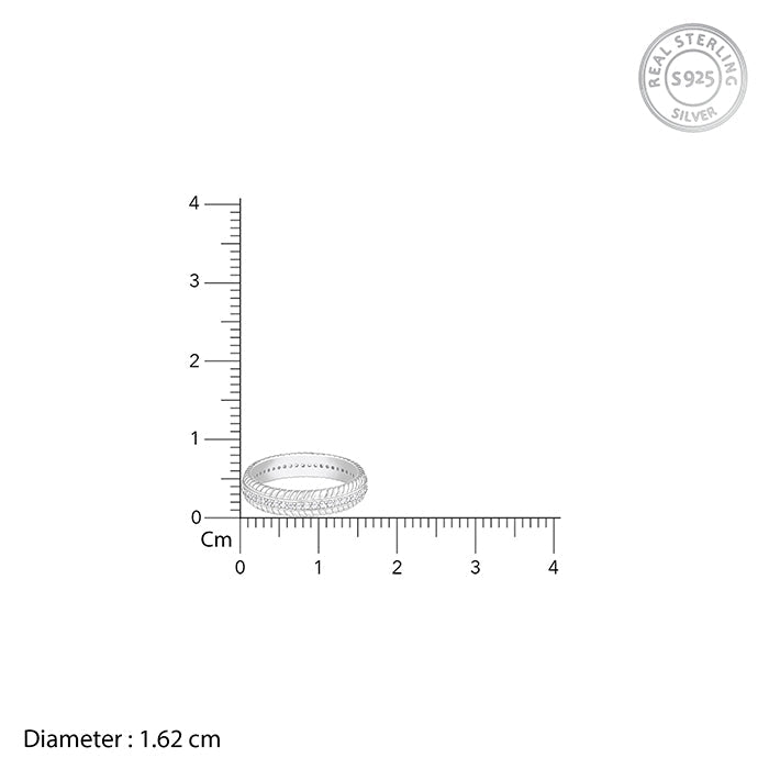 Silver Zircon Tiered Beauty Ring