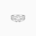 Silver Midnight Glitter Ring