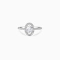 Silver Elliptical Ring