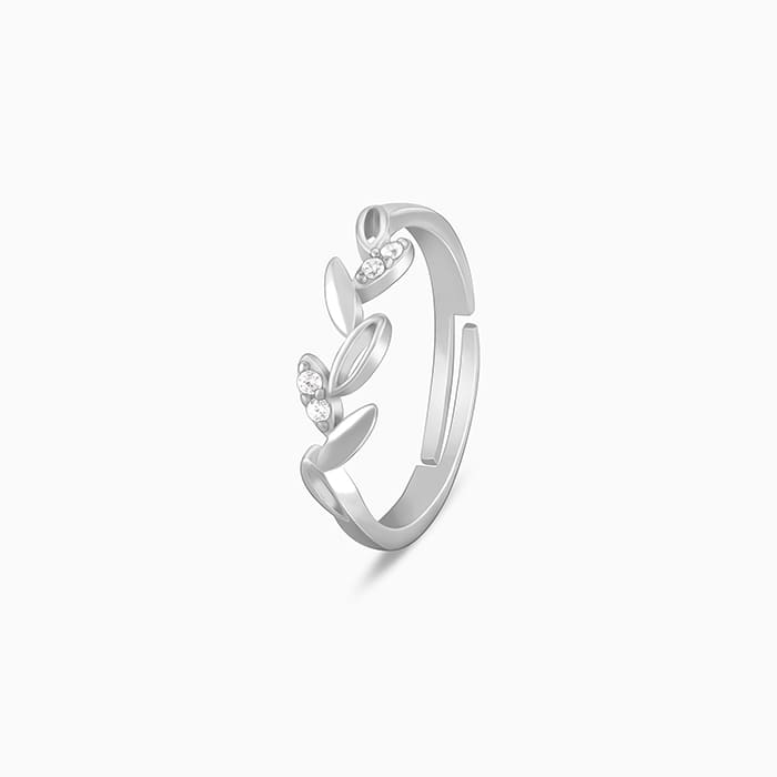 Silver Leaf Desire Ring
