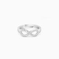 Silver Infinity Heart Ring