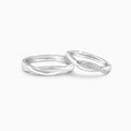 Silver Zirconia Twist Couple Bands