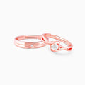 Rose Gold Two As One Couple Rings