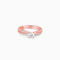 Rose Gold Zircon Layered Ring