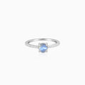 Silver Sparkling Moonstone Ring