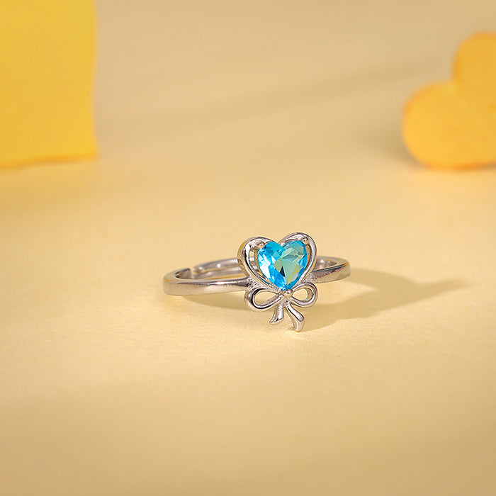 Silver Bonded Hearts Ring