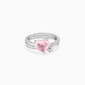 Silver Heart-to-Heart Ring