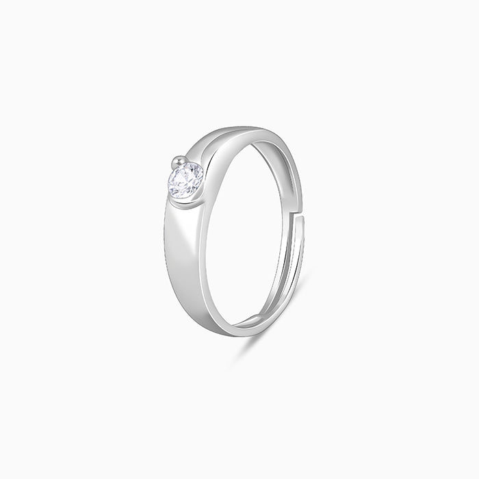 Silver Fibonacci Flow Ring For Him