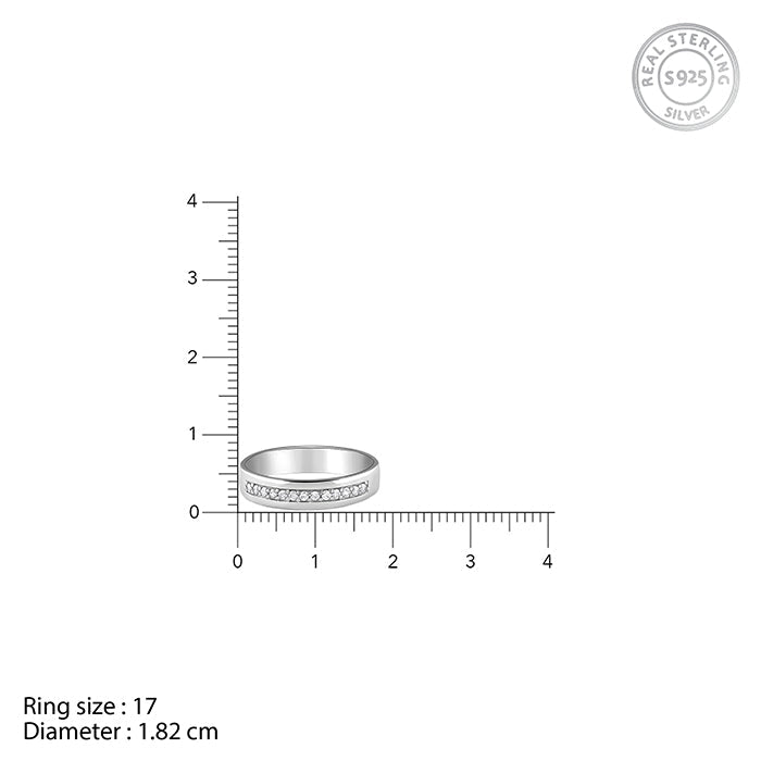 Silver Simple Serenity Men's Ring