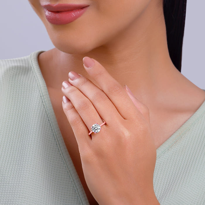 Rose Gold Everlasting Solitaire Ring