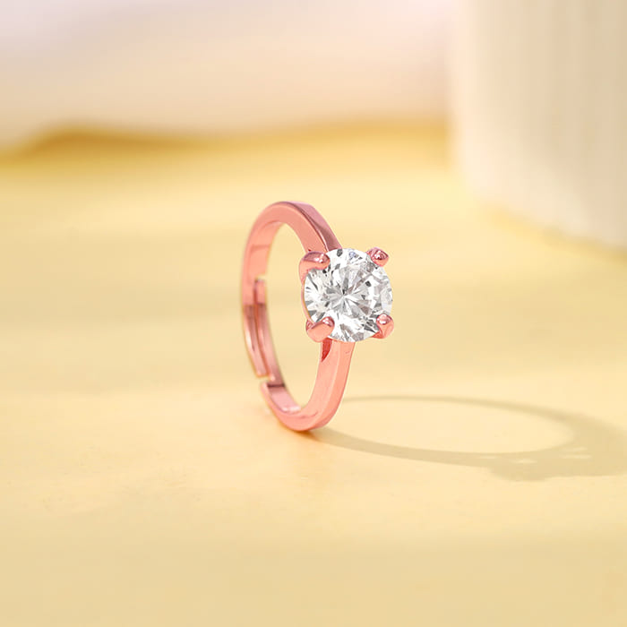 Rose Gold Everlasting Solitaire Ring
