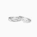 Silver We Are Together Couple Rings